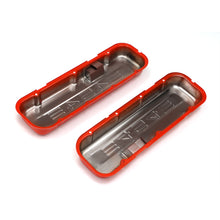 Load image into Gallery viewer, Chevy-454-Logo-Short-Orange-Powder-Coated-Valve-Covers