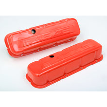 Load image into Gallery viewer, Chevy-454-Logo-Tall-Orange-Powder-Coated-Valve-Covers