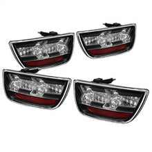 Load image into Gallery viewer, Chevy-Camaro-10-13-Led-Tail-Lights-Black-Alt-Yd-Ccam2010-Led-Bk