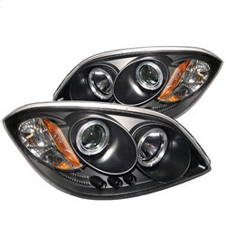 Chevy-Cobalt-05-10Pontiac-G5-07-09-Projector-Headlights-Led-Halo-Led-Blk-Pro-Yd-Ccob05-Hl-Bk