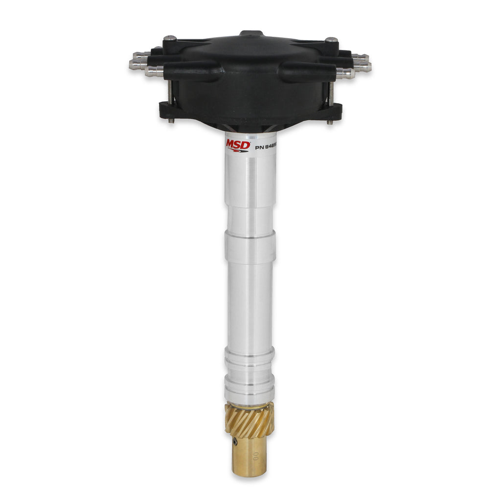 Chevy-Crank-Trigger-Distributor-With-Black-Crab-Cap