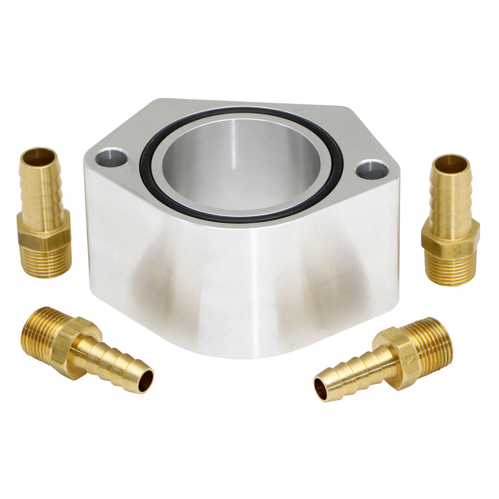 Chevy-SbBb-2In-Billet-Water-Neck-Riser-W-38In-Npt-Ports--38In-Barbed-Fittings
