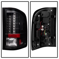 Chevy-Silverado-07-13-Led-Tail-Lights-Blk-Alt-Yd-Cs07-Led-Bk