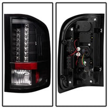Load image into Gallery viewer, Chevy-Silverado-07-13-Led-Tail-Lights-Blk-Alt-Yd-Cs07-Led-Bk