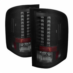 Chevy-Silverado-07-13-Led-Tail-Lights-Blk-Smke-Alt-Yd-Cs07-Led-Bsm