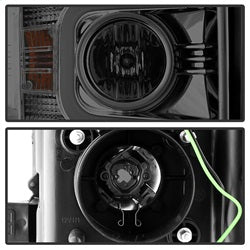 Chevy-Silverado-14-16-2500-Hd-Projector-Headlights-Light-Bar-Drl-Smke-Pro-Yd-Cshd14-Lbdrl-Sm