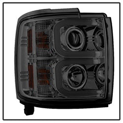 Chevy-Silverado-14-16-2500-Hd-Projector-Headlights-Light-Bar-Drl-Smke-Pro-Yd-Cshd14-Lbdrl-Sm