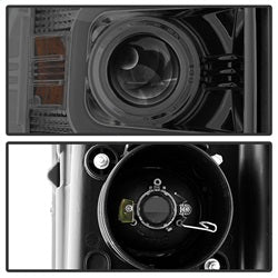 Chevy-Silverado-14-16-2500-Hd-Projector-Headlights-Light-Bar-Drl-Smke-Pro-Yd-Cshd14-Lbdrl-Sm