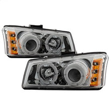 Load image into Gallery viewer, Chevy-Silverado-1500-03-06-Projector-Headlights-Led-Halo-Led-Ambr-Reflctr-Ch-Pro-Yd-Cs03-Am-C