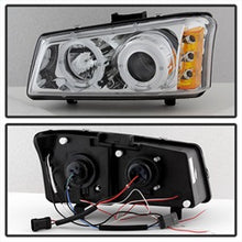 Load image into Gallery viewer, Chevy-Silverado-1500-03-06-Projector-Headlights-Led-Halo-Led-Ambr-Reflctr-Ch-Pro-Yd-Cs03-Am-C