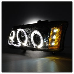 Chevy-Silverado-1500-03-06-Projector-Headlights-Led-Halo-Led-Ambr-Reflctr-Ch-Pro-Yd-Cs03-Am-C