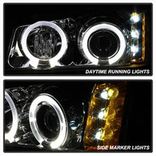 Load image into Gallery viewer, Chevy-Silverado-1500-03-06-Projector-Headlights-Led-Halo-Led-Ambr-Reflctr-Ch-Pro-Yd-Cs03-Am-C