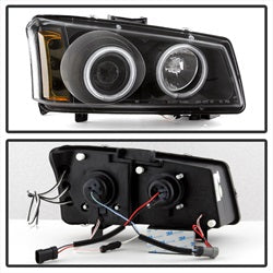 Chevy-Silverado-1500-03-06-Projector-Headlightsccflhalo-Led-Blk-High-H1-Pro-Yd-Cs03-Ccfl-Bk