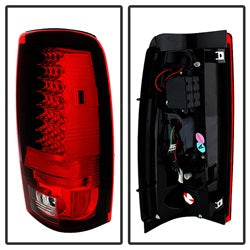 Chevy-Silverado-1500-03-06-(Not-Fit-Stepside)Led-Tail-Lights-Red-Clear-Alt-Yd-Cs03-Led-Rc