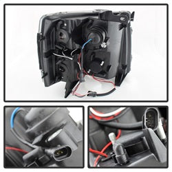 Chevy-Silverado-1500-07-13-Projector-Headlights-Led-Halo-Led-Blk-Pro-Yd-Cs07-Hl-Bk