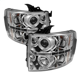 Chevy-Silverado-1500-07-13-Projector-Headlights-Led-Halo-Led-Chrm-Pro-Yd-Cs07-Hl-C