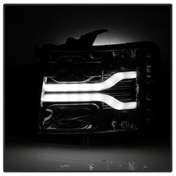 Chevy-Silverado-1500-07-13-Version-3-Projector-Headlights---Smoke-Pro-Yd-Cs07v3-Lbdrl-Sm