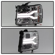 Load image into Gallery viewer, Chevy-Silverado-1500-07-13-Version-3-Projector-Headlights---Smoke-Pro-Yd-Cs07v3-Lbdrl-Sm