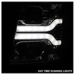 Chevy-Silverado-1500-07-13-Version-3-Projector-Headlights---Smoke-Pro-Yd-Cs07v3-Lbdrl-Sm