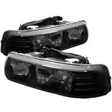 Load image into Gallery viewer, Chevy-Silverado-1500-99-02Chevy-Silverado-3500-01-02-Crystal-Headlights-Blk-Hd-Yd-Csil99-Bk
