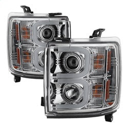 Chevy-Silverado-2014-16-2500-Hd-Projector-Headlights-Light-Bar-Drl-Chrm-Pro-Yd-Cshd14-Lbdrl-C