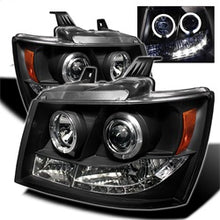 Load image into Gallery viewer, Chevy-Suburban-1500-07-14-Projector-Headlights-Led-Halo-Led-Blk-Pro-Yd-Csub07-Hl-Bk