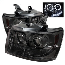 Chevy-Suburban-1500-07-14-Projector-Headlights-Led-Halo-Led-Smke-Pro-Yd-Csub07-Hl-Sm