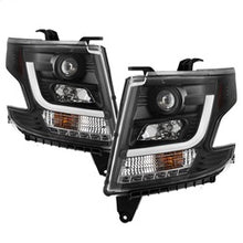 Load image into Gallery viewer, Chevy-Tahoe--Suburban-2015--2016-Projector-Headlights---Drl-Led---Black-Pro-Yd-Cta15-Drl-Bk