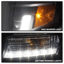Load image into Gallery viewer, Chevy-Tahoe--Suburban-2015--2016-Projector-Headlights---Drl-Led---Black-Pro-Yd-Cta15-Drl-Bk
