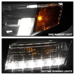 Chevy-Tahoe--Suburban-2015--2016-Projector-Headlights---Drl-Led---Chrome-Pro-Yd-Cta15-Drl-C
