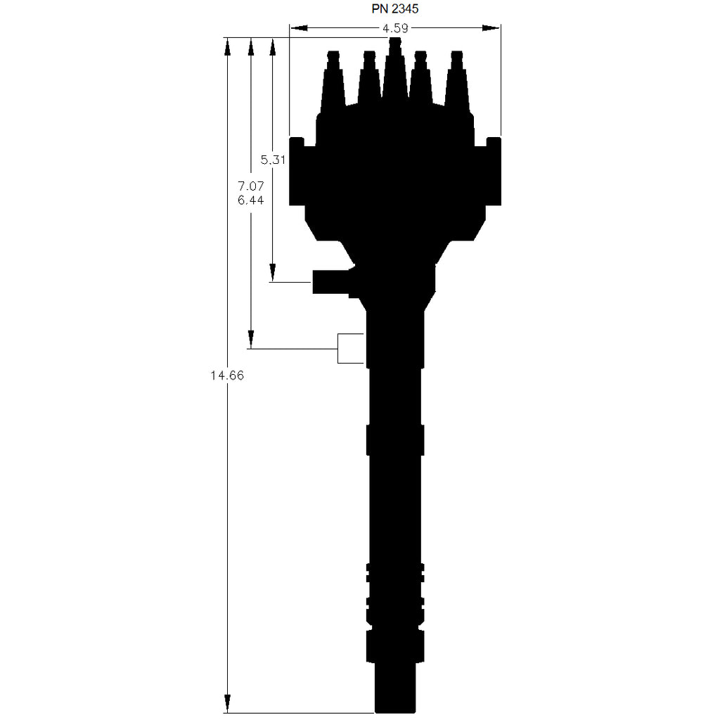Chevy-V8-Cam-Sync-Distributor,-Magnetic-Pickup,-Standard-Cap