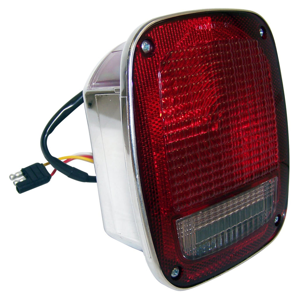 Chrome-Left-Tail-Lamp-W-Side-Marker-Light-For-1981-1986-Cj-5,-7,-8