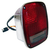 Crown Automotive 5758255C Chrome Left Tail Lamp w/ Side Marker Light for 1981-1986 CJ-5, 7, 8
