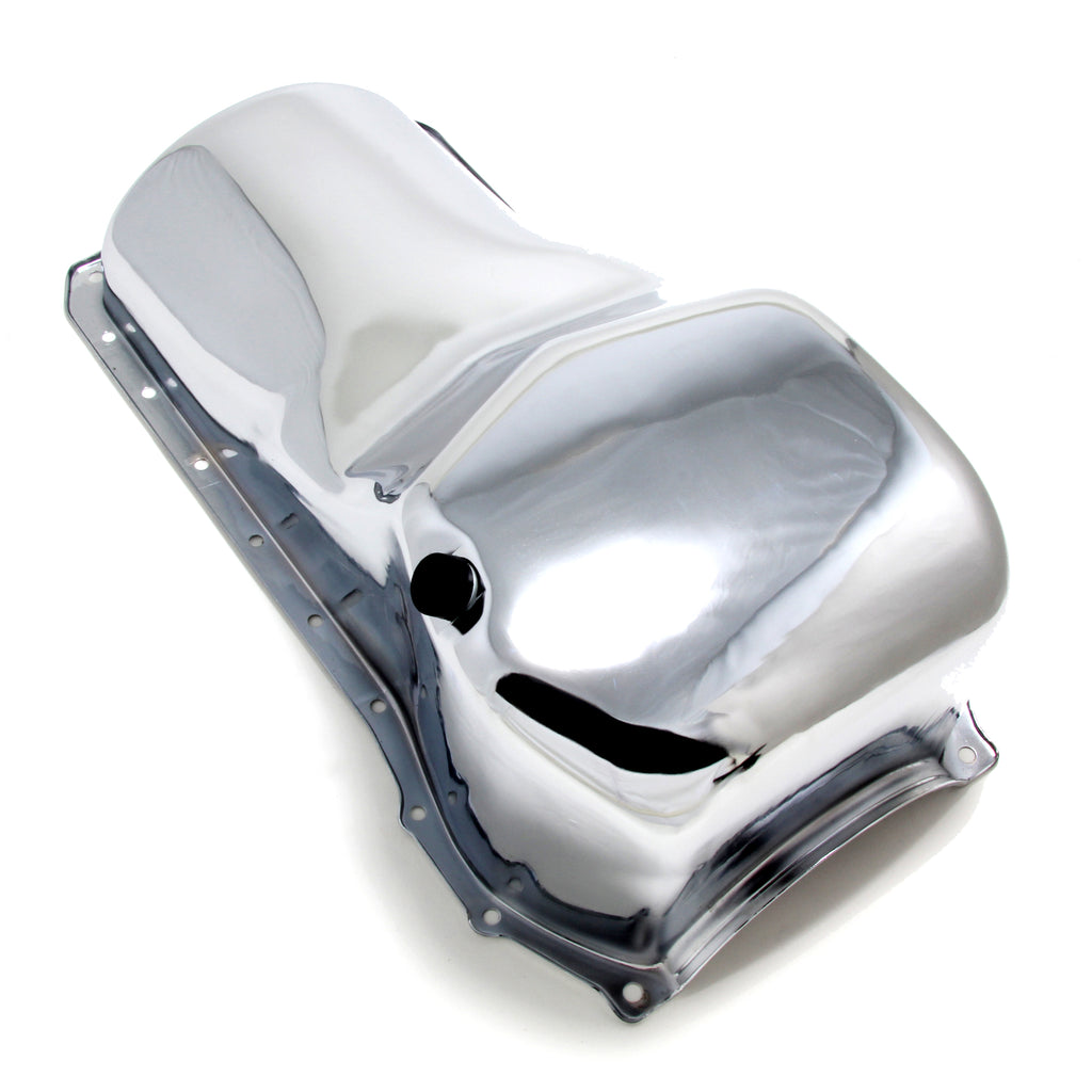 Chrome-Oem-Style-Oil-Pan;-Ford-351C,-351M,-400-(Not-For-351W);-Stock-Cap.