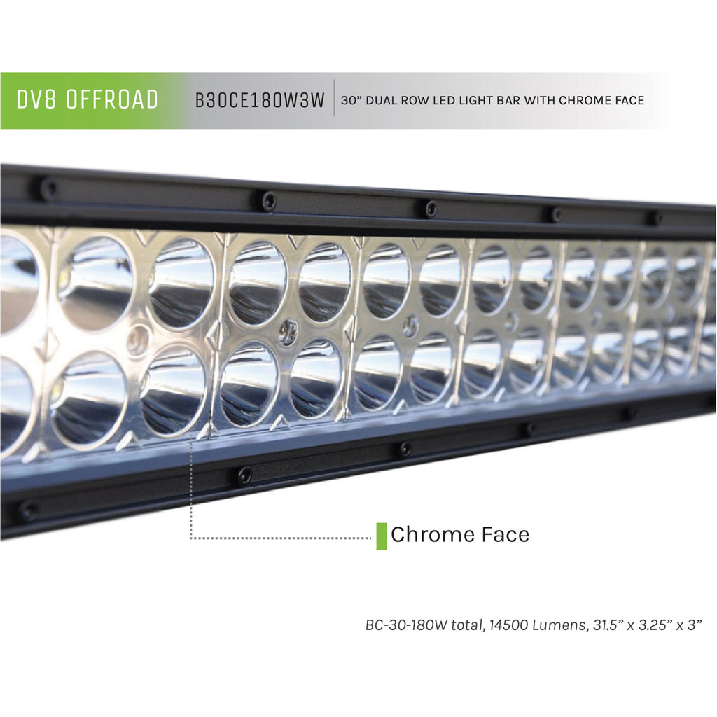 Chrome-Series-30In-Light-Bar-180W-FloodSpot-3W-Led