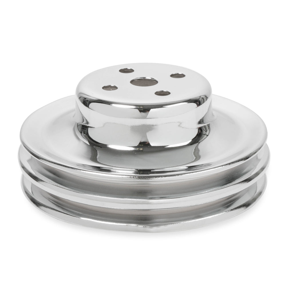 Chrome-Water-Pump-Pulley---Double-Groove