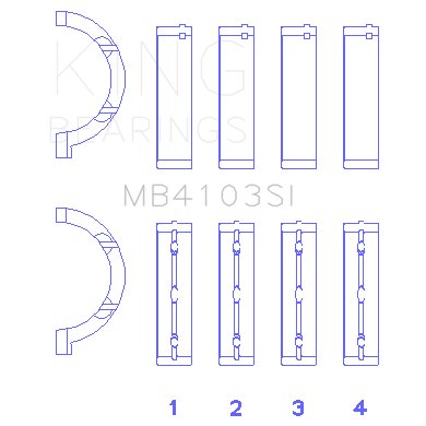 Chrysler-197-(Size-0.50Mm)-Main-Bearing-Set