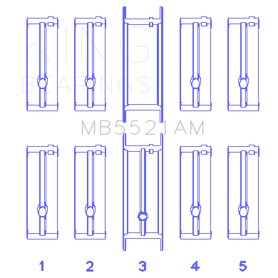 Chrysler-2.2-(Size-0.75Mm)-Main-Bearing-Set