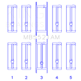 King Engine Bearings MB5521AM0.75 MAIN BEARING SET For CHRYSLER 2.2