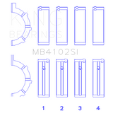King Engine Bearings MB4102SI0.5 MAIN BEARING SET For CHRYSLER 226 (3.7L)
