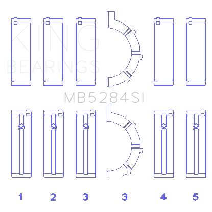 ChryslerJeep-287Ci-4.7L-(Size-0.25Mm)-Main-Bearing-Set