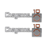 Holley 04-539  Classic Trucks C/K Fender Badge Pair - Cheyenne 10