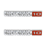 Holley 04-592  Classic Trucks C/K Fender Badge Pair - Cheyenne 10