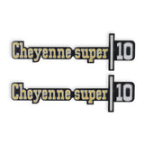 Holley 04-541  Classic Trucks C/K Fender Badge Pair - Cheyenne Super 10