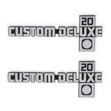 Holley 04-551  Classic Trucks C/K Fender Badge Pair - Custom Deluxe 20