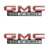 Holley 04-597  Classic Trucks C/K Fender Badge Pair - Gmc 1500 V-Eight