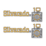 Holley 04-544  Classic Trucks C/K Fender Badge Pair - Silverado C10