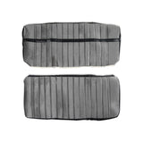Holley 05-290  Classic Trucks C/K Seat Upholstery Kit - Cloth/Vinyl - Black/Silver