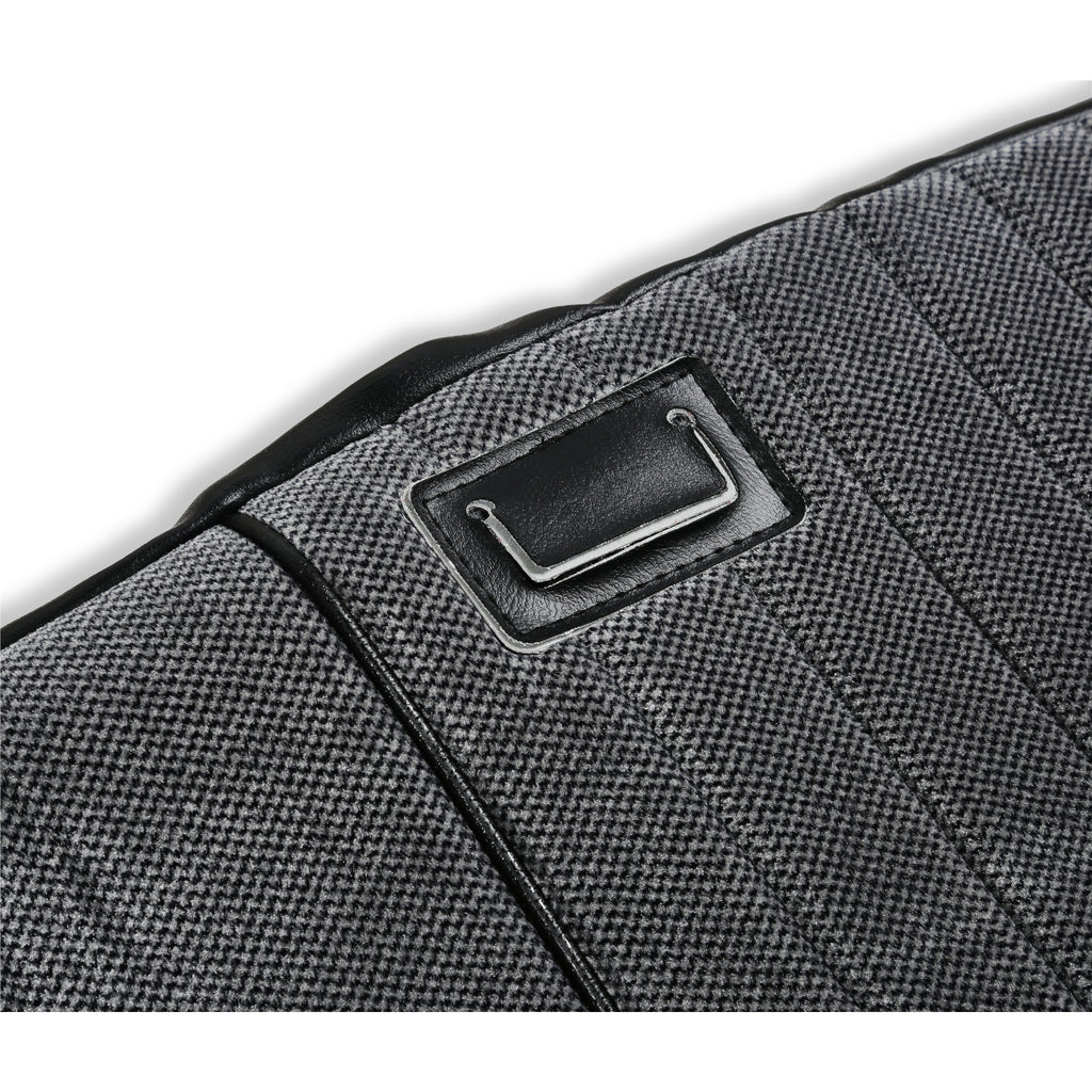 Classic-Trucks-CK-Seat-Upholstery-Kit---Deluxe-Pleat-ClothVinyl---BlackSilver