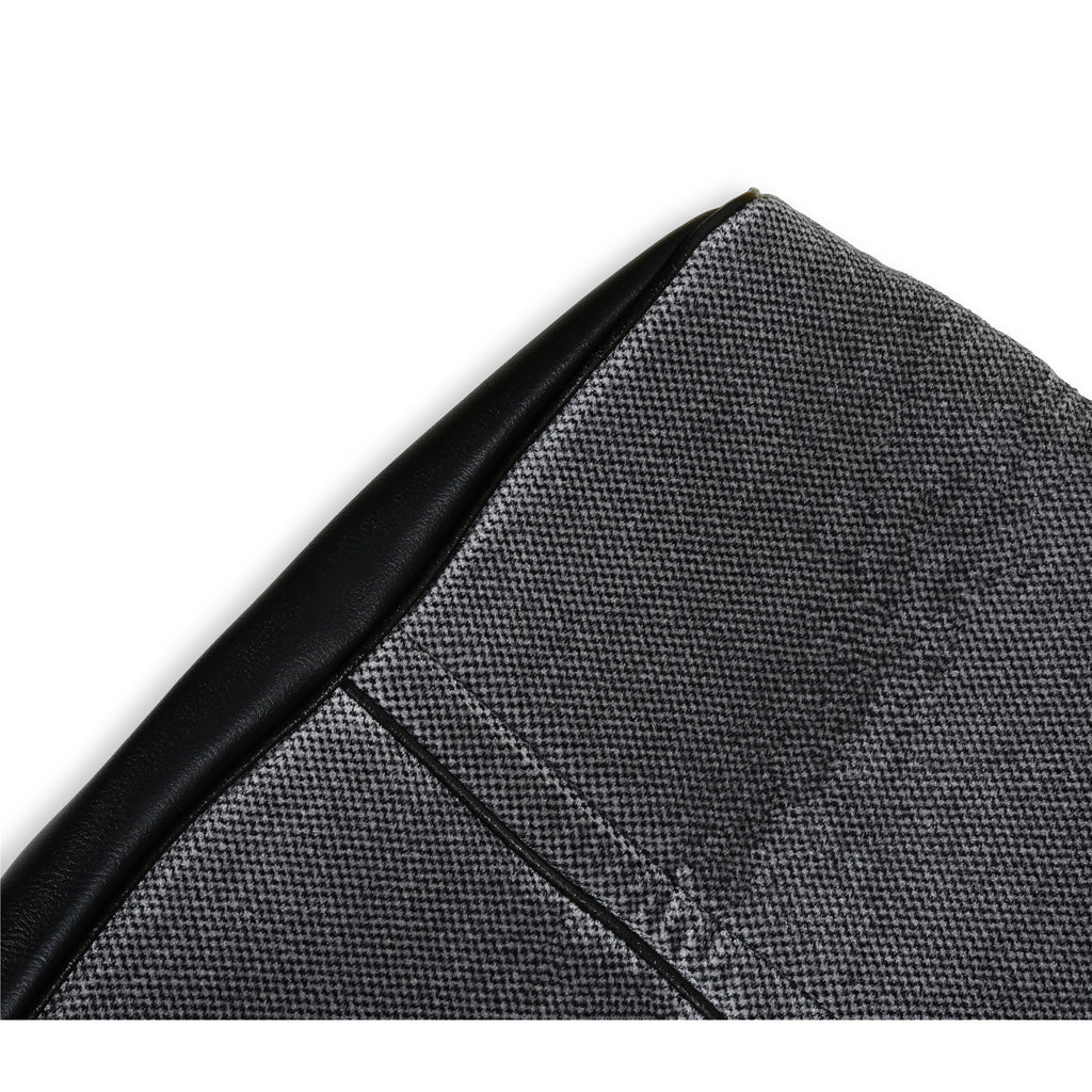 Classic-Trucks-CK-Seat-Upholstery-Kit---Deluxe-Pleat-ClothVinyl---BlackSilver